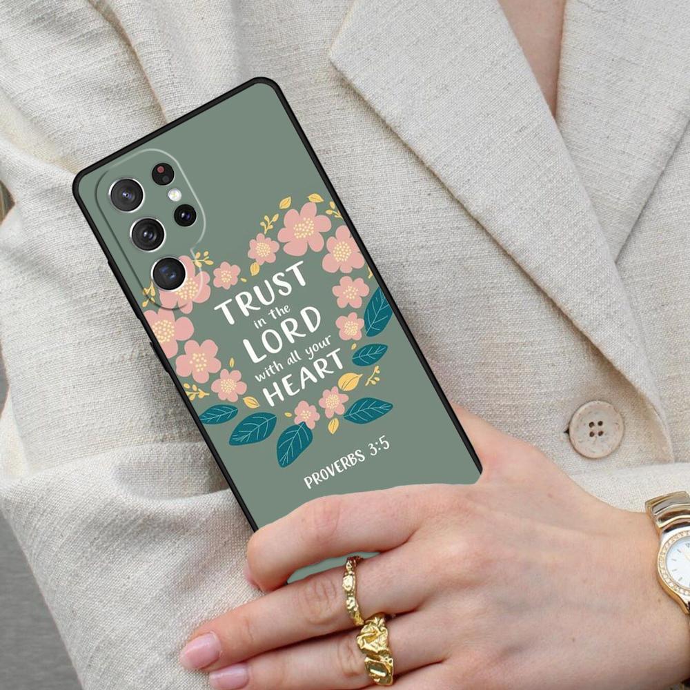 Bible Verse SOFT Cell Phone Case for Samsung Galaxy S26 Ultra S25 S24 S23 S22 S21 S20 Note10 Cover
