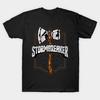 Men Black Print T-shirt Stormbreaker No-Cut Transfer Paper Print Cotton Tshirt