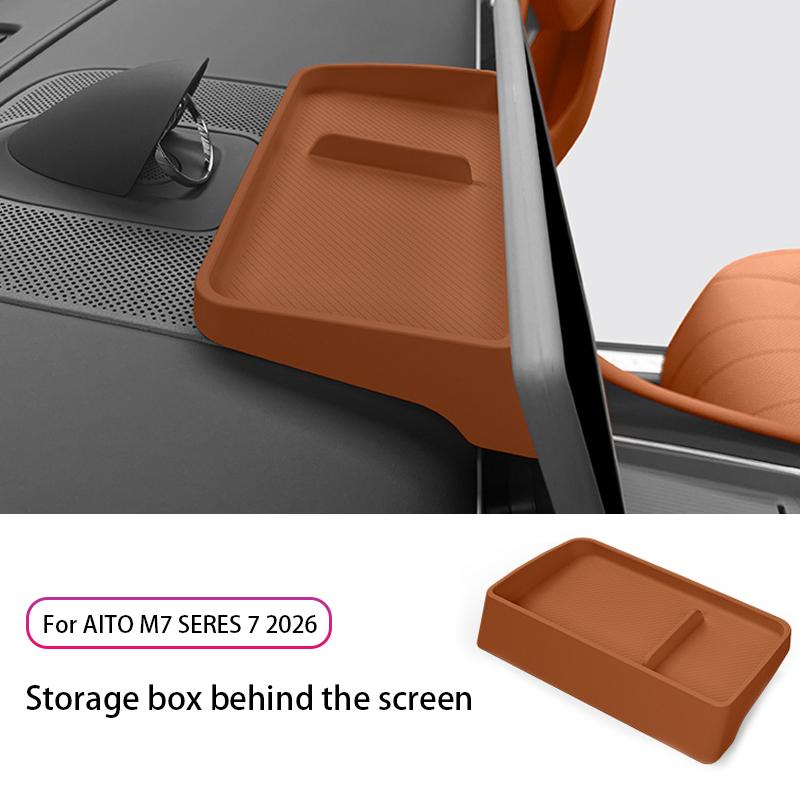 Central Control Navigation Behind Screen Storage Box Dashboard Organizer Non-slip Tray Car Accessories For AITO M7 SERES 7 2026