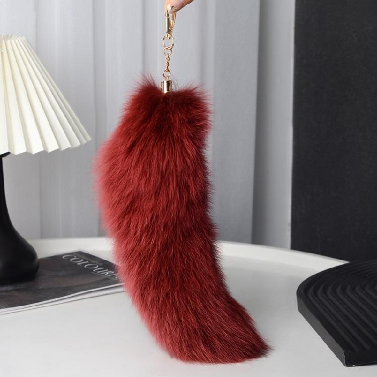 Cosplay Coda di Volpe in Capelli Sintetici Portachiavi alla Moda con Ciondolo a Coda di Volpe Portachiavi Accessorio per Auto e Borsa