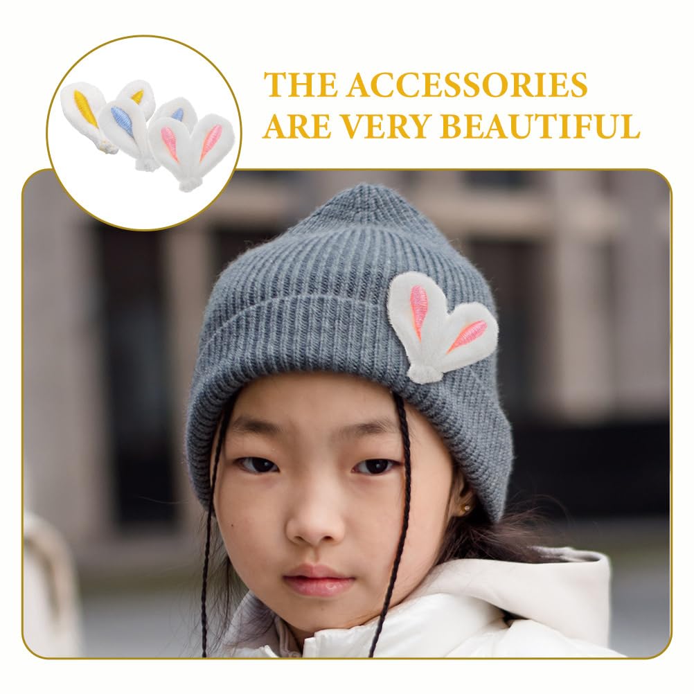 MAGICLULU 30pcs Plush Bunny Ear Hair Clip Decoration Easter DIY Rabbit Ears Hairpins Hair Barrettes Headwear Fabric Charm DIY Craft Easter Party