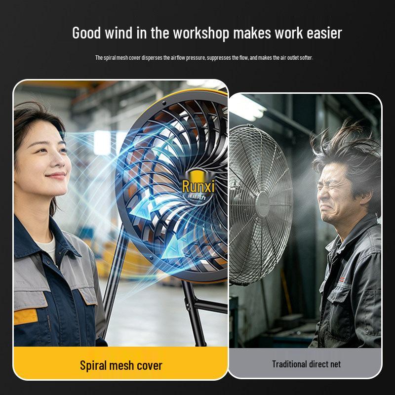 Ventilador de Piso Axial Industrial de Alto Rendimiento para una Circulación de Aire Óptima