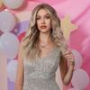 ALAN EATON Brown Blonde Curly Lace Wig 13*4 Lace Front Wigs with Dark Roots Synthetic Natural Looking Hair for White Women Daily