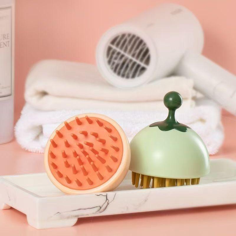 Silicone Scalp Massager Comb – Shampoo and Cleansing Brush for Exfoliation and Acupoint Stimulation