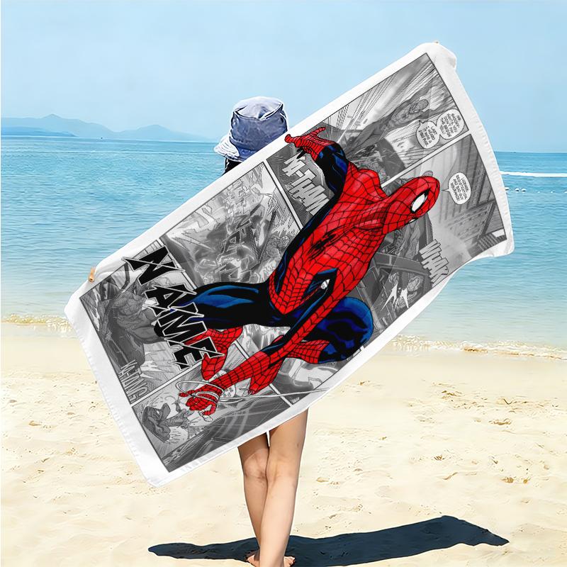 Personalized "Spider-Man: Urban Legend" Beach Towel Microfiber Beach Towel Thin Absorbent for Beach Swimming Yoga Bath Sports. 0910243