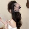 Large Summer Lace Edge Bow Claw Clip Hair Accessory for Women - Multi-Layer Feather Design