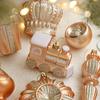 Plastic Champagne Christmas Tree Pendant Set: Creative Hanging Ornaments for Festive Decoration and Atmosphere.