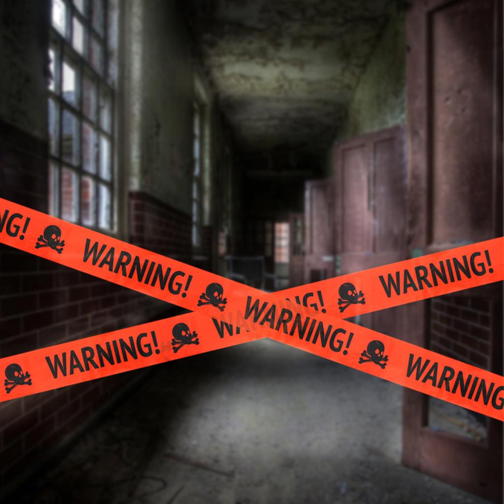 Halloween Theme Decoration Warning Line Isolation Belt Warning Danger Do Not Enter Warning Belt Customization