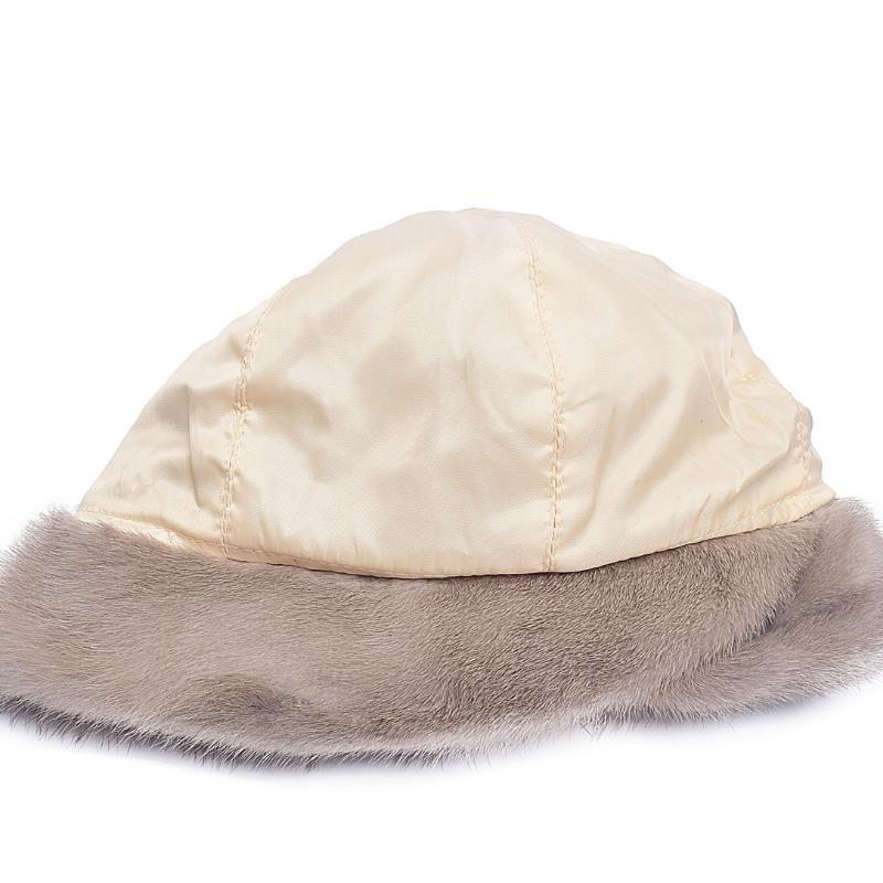 New mink fur hat, whole real mink fur, women's winter warm ear protectors, short edge sun top hat