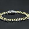 High-end Metal Two-color Silver Bracelet Men's Jewelry Men's Accessories