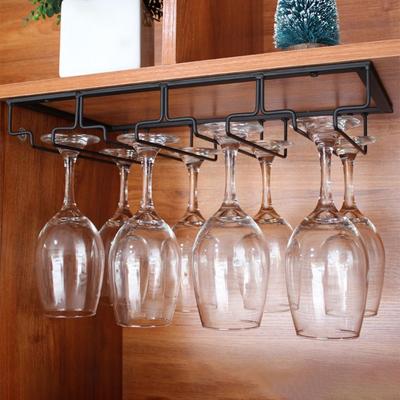 Black Wall Hanging Wine Glass Holder Iron Art Goblet Storage Rack  Glass Display