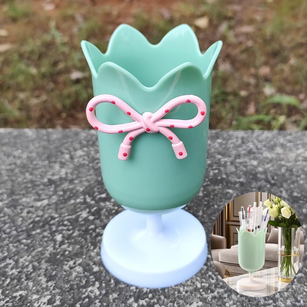 Cute Pencil Head Shape Pen Holder Pencil Storage Box Student Desktop Office Household Multifunctional Makeup Brush Organizer Box
