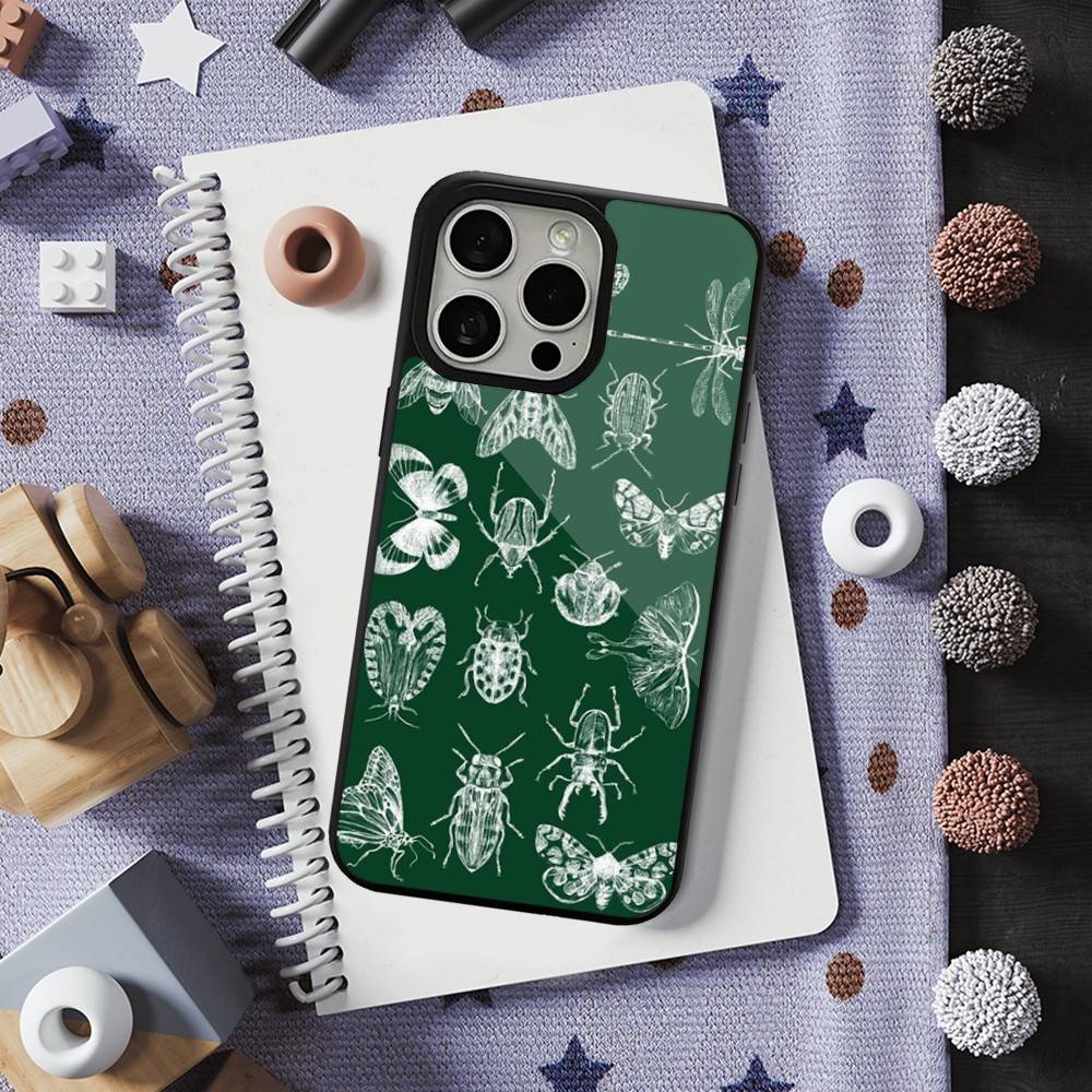 Biology Art Bugs And Insects For iPhone 15,Mini,13,Max,11,16,17,14,Plus,12,Pro,For Magsafe,Magnetic Wireless Charging Case