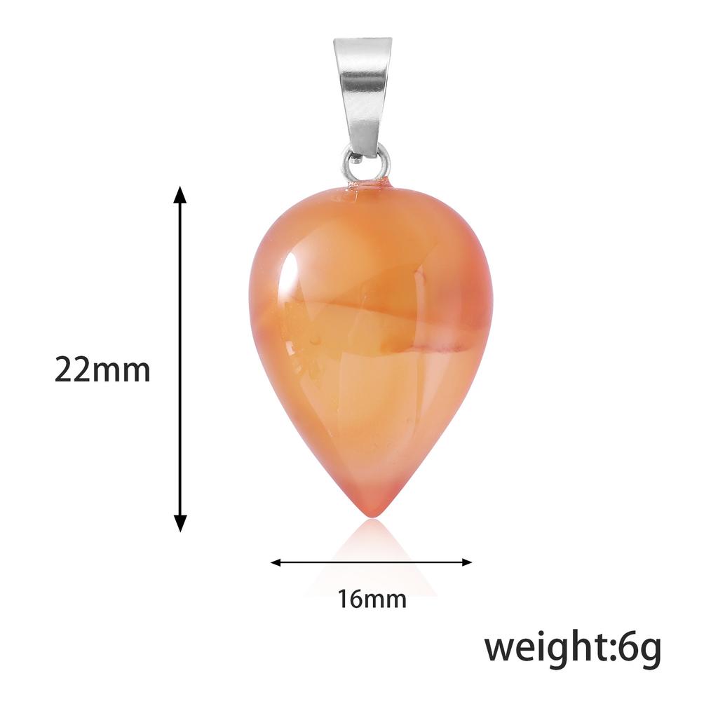 Natural Semi-Precious Gemstone Water Tears Drop Shape Pendant Healing Drop Pendant Charm Stone Necklace Pendant Jewelry