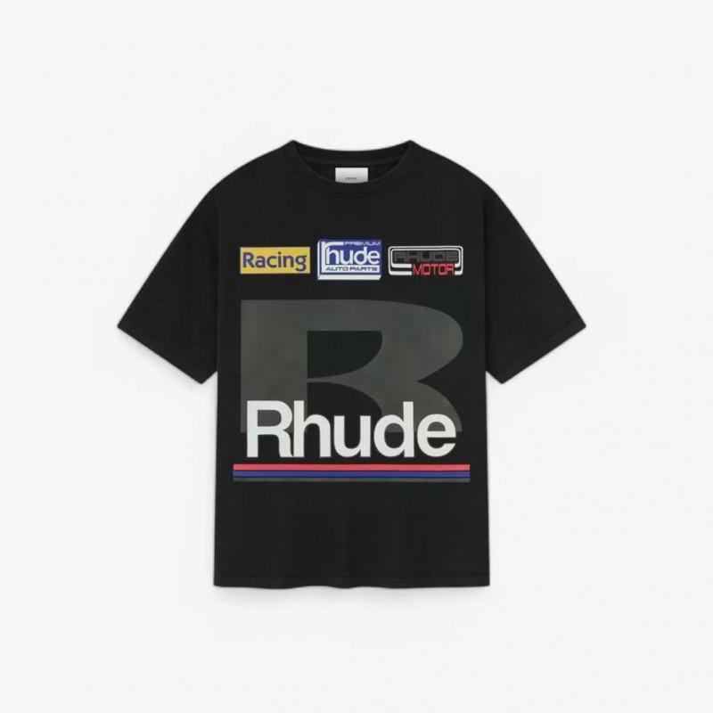 RHUDE Stila Liela Izmēra Kokvilnas T-krekls