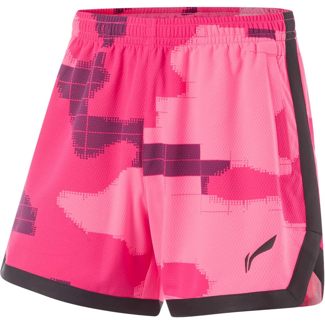 

Li-Ning Basketball Series Color Block Mid-Rise Comfortable Breathable Straight Basketball Pants Men bottoms Red Purple AAPU095-6 XL