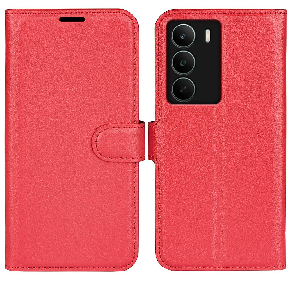 Für Realme C71 4G Hülle Litschi-Textur Stoßfeste Leder-Geldbörse Handyhülle