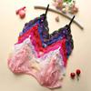 New Women's Sexy Lingerie Three Point Transparent Female Charm Open Files Panties Lace Thong Bra Set