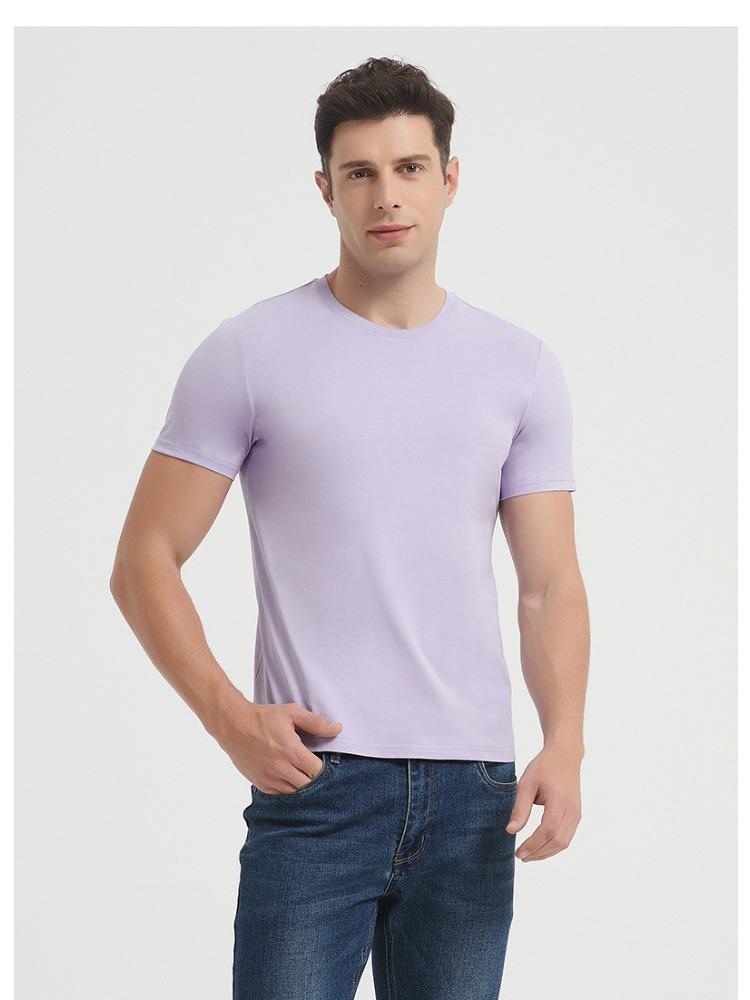 SORONA Cool Kurzarm-T-Shirt aus langstapeliger Baumwolle mit Rundhalsausschnitt – knitterfrei, minimalistisch, leicht und atmungsaktiv.