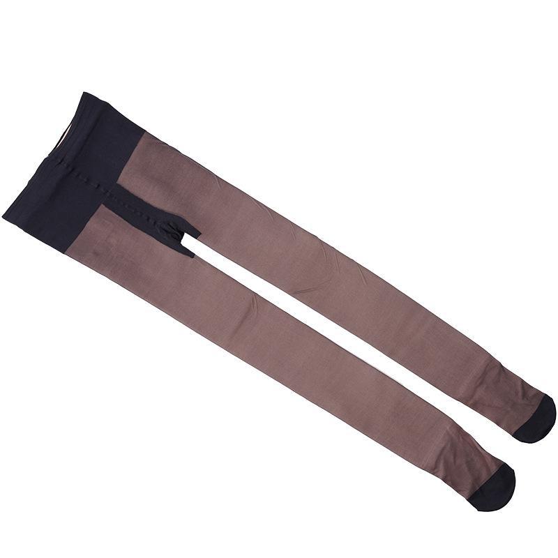 Black Double-Layered Natural Nude Plus Velvet Thickened Pantyhose Leggings for Autumn/Winter