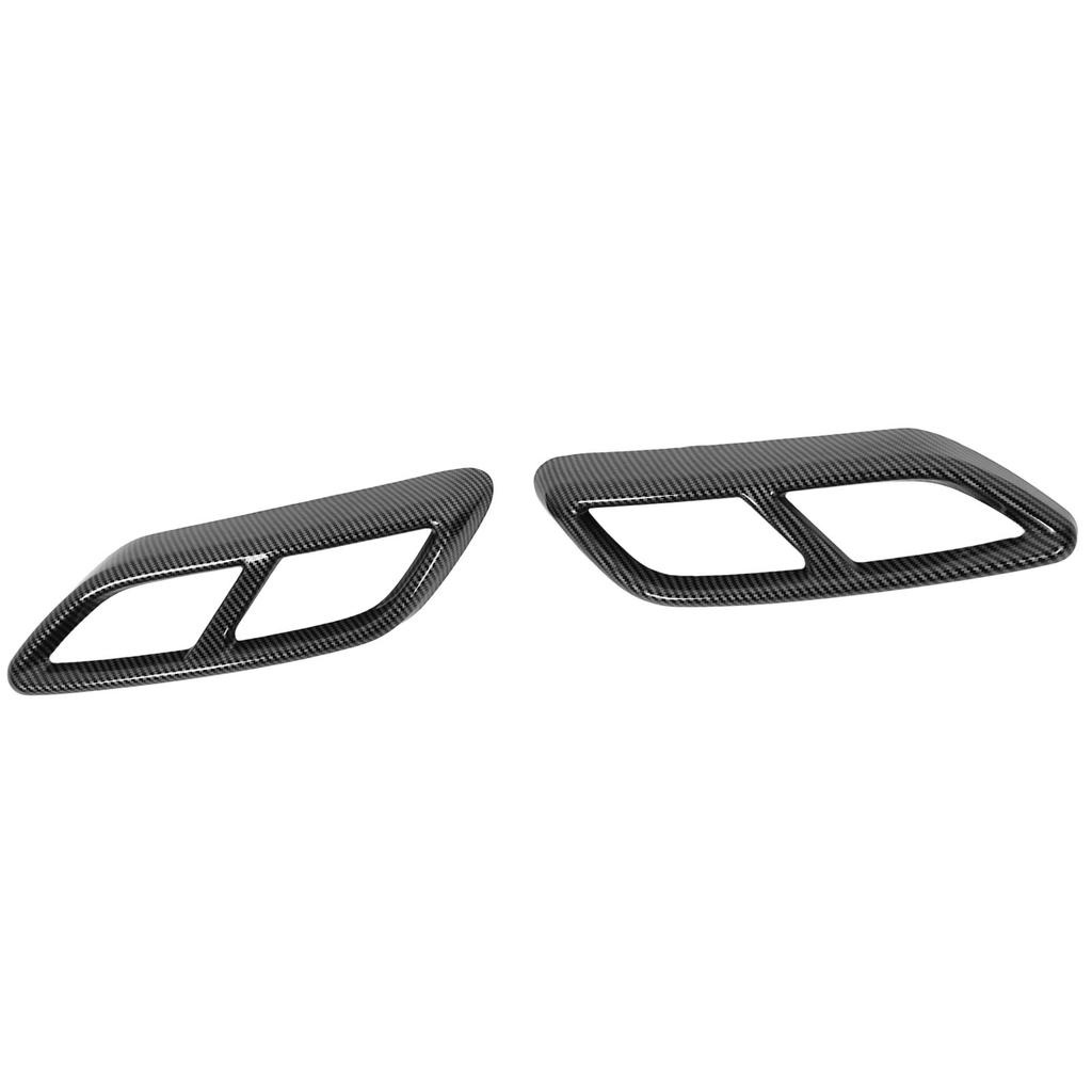 2PCS Exhaust Muffler Tail Pipe Cover Left Right Decorative Tail Throat Frame for A3 8Y 2021 Onwards Carbon Fiber