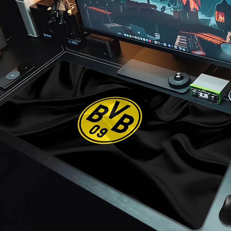 Borussia Großes Mauspad Große Gaming-Tischunterlage Rutschfest Laptop Tablet Großes Mauspad XXL Matte Mini-PC Spielmatte Mit Verriegeltem Rand