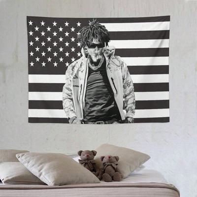 1 pièce Bannière Thème Musique YoungBoy Décoration Murale Pour Chambre d'Adolescent Salon et Espace Dortoir Tissu de Fond Tapisserie