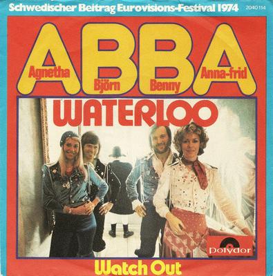 7-Zoll-Schallplatte ABBA Waterloo 2040114 POLYDOR 1974 Schweiz Pop Gebraucht