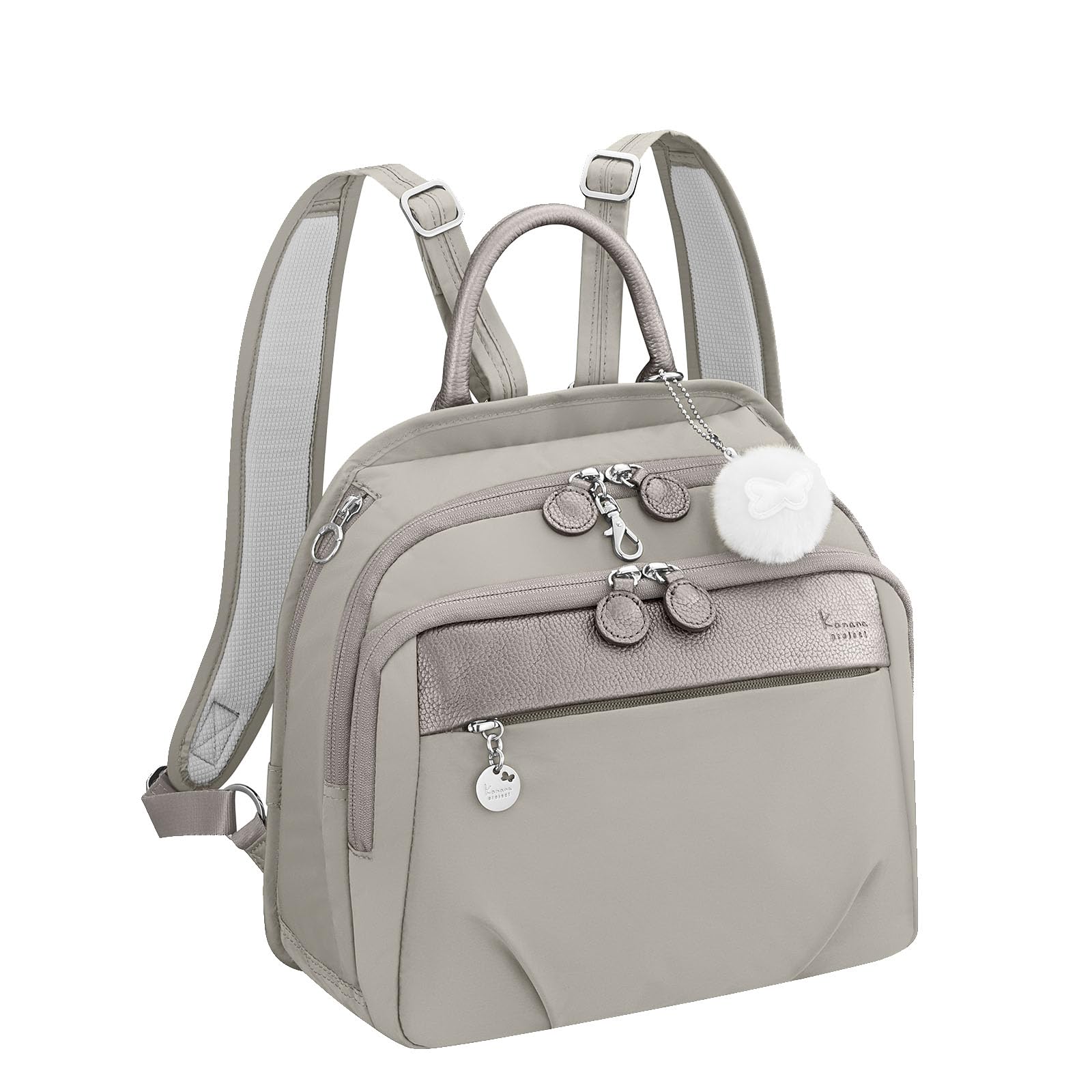 

Rucksack with B5 multifunctional Greige [Kanana Project] PJ1-4th anti-virus pocket, women s size, No.67644