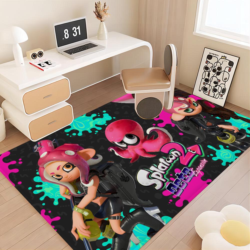 Game Splatoon Floor Mat Floor Mat INS Style Soft Bedroom Floor House Laundry Room Mat Anti-skid Household Carpets