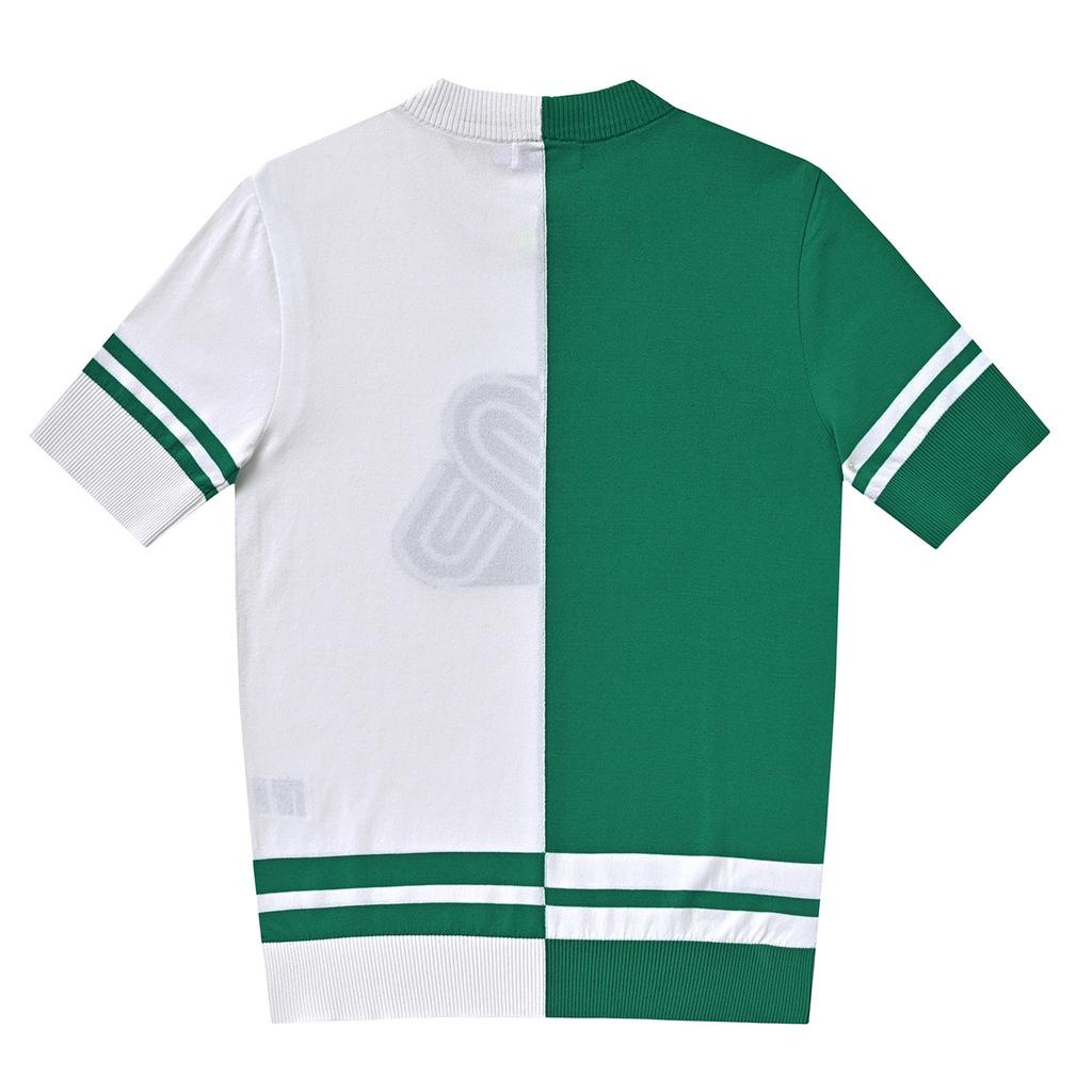 MARTINE GOLF Half Half Round Sweater_Green