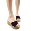 9CM2025 New Wedge Heel Muffin Women's Sandals Platform Sole Light and Comfortable Fish Mouth Cool Slippers High Heel Sandals