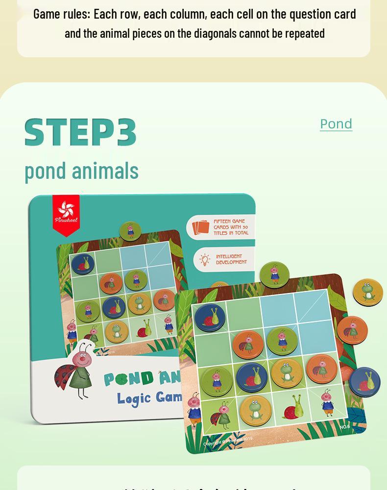 Pinwheel Children's Magnetic Sudoku Logic Puzzle Game for Elementary Students