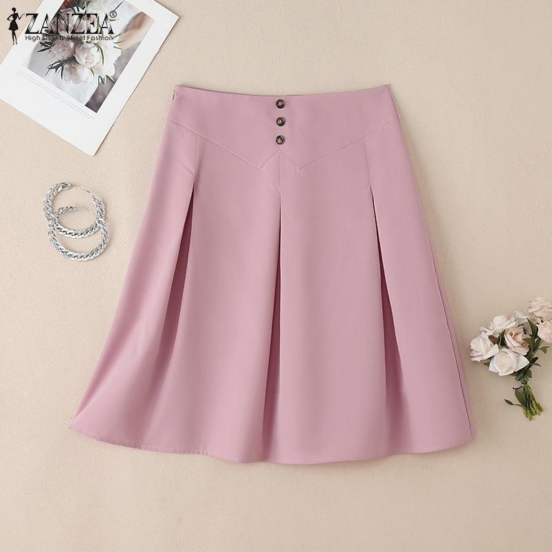 

ZANZEA Women Summer Casual Side Zipper Loose Short Skirts