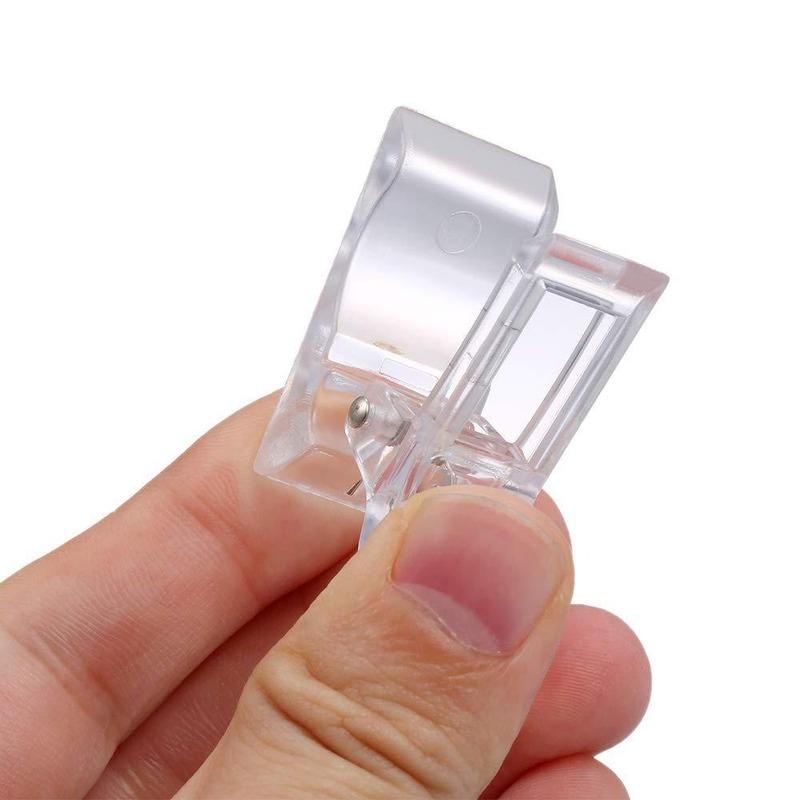10 Pcs Transparent Nail Clip Quick Building Mold Nail Tips Clip Nail Dual Forms Finger Extension Nail Art Manicure Tools