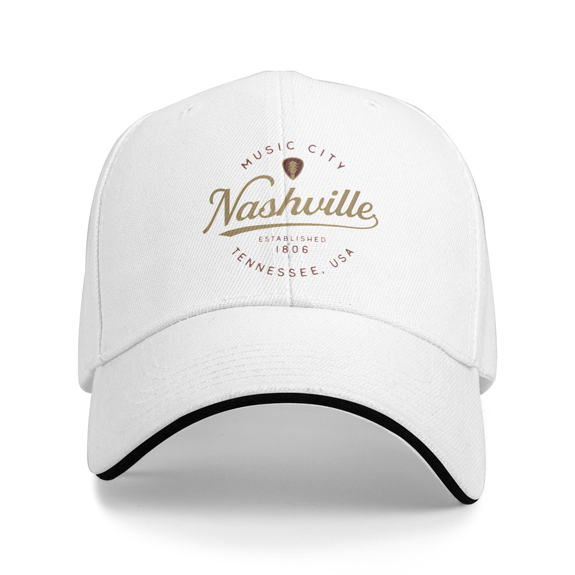 Nashville Tennessee Country Music Sandwich Baseball Caps Fashion Summer Guitar City Snapback Unisex Travel Adjustable Adult Hats Adjustable