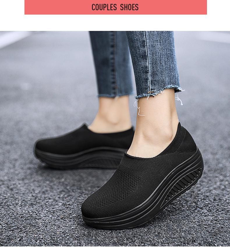 Plus Size Lightweight Slip-On Sneakers with Thick EVA Sole for Nurses
