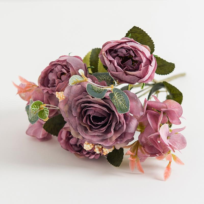 

1/3 шт. Искусственные цветы Шелковая роза Пион Рождество Дом сад Арка стена Свадебный свадебный букет Сделай сам подарок Украшения Горячие продажи 1pc фиолетовый