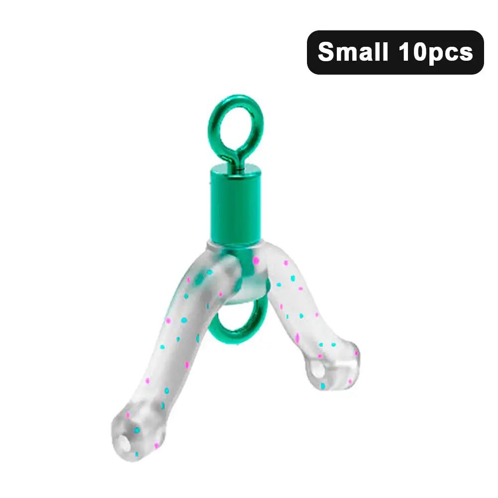 

10 Pcs Hot Flat Fishing Line Space Bifurcation Eight Type Swivel Contactor Device Fishing Accessories S L Double Hooks