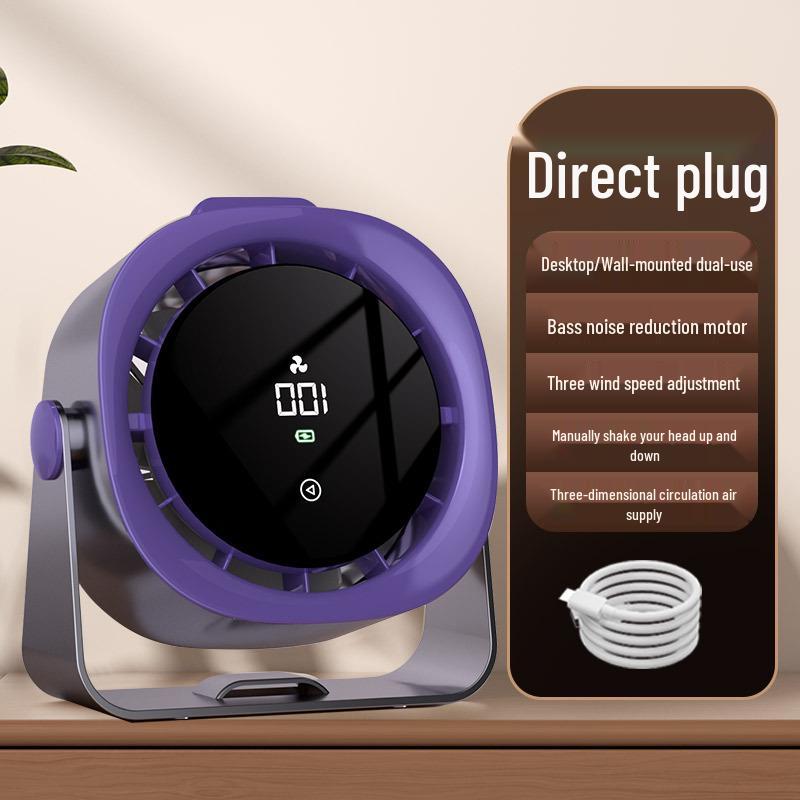 Silent Touchscreen Desktop Fan, Wall-Mountable Circulation Fan for Office and Kitchen Contact customer service for size inquiries