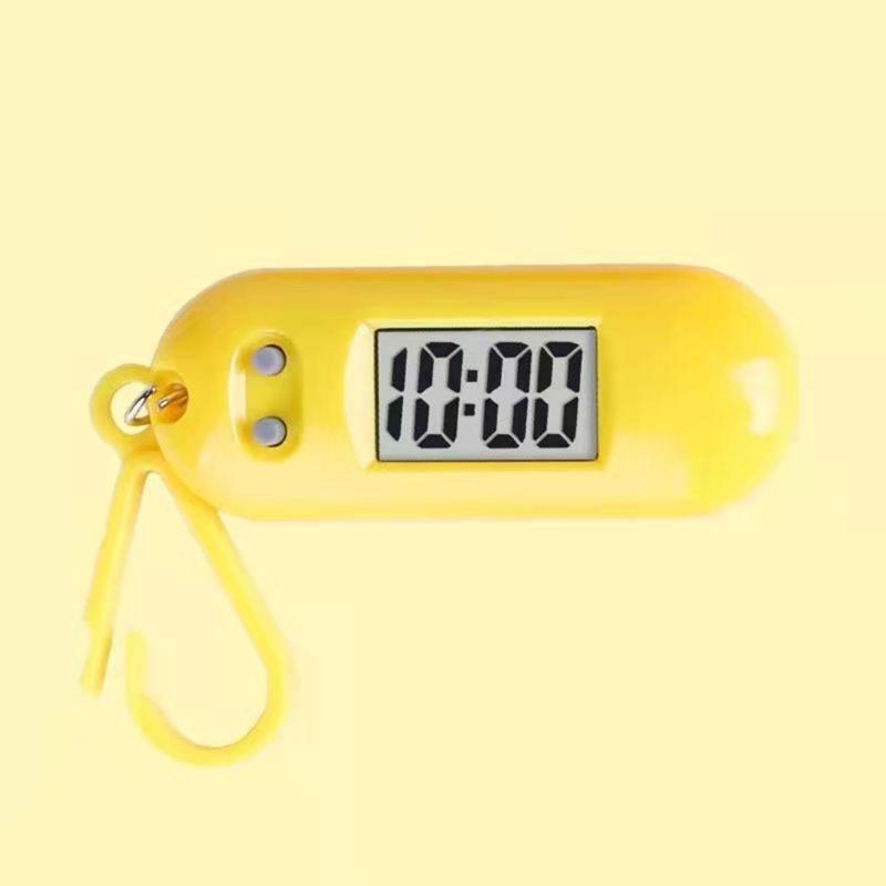 Sportliche LED Digitaler Schlüsselanhänger Taschenuhr Miniaturuhr für Studenten und Kinder Praktisches Reisezubehör für Rucksack