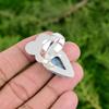 Sterling Silver Trillion Owyhee Blue Opal Gemstone Flower Statement Promise Ring