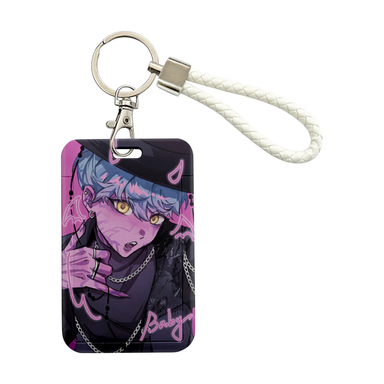 

Anime Peripheral Slide Card Holder Transportation Card Campus Card Water Card ID With Long Lanyard One Size