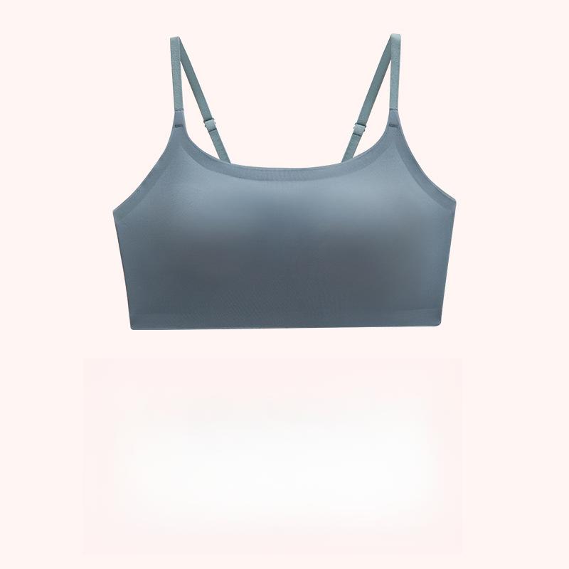 

Летний U-образный бюстгальтер без спинки Женский цельный жилет Камисоль Женский бюстгальтер без бретелек Бюстгальтер-топ Бюстгальтер против просвечивания XL синий