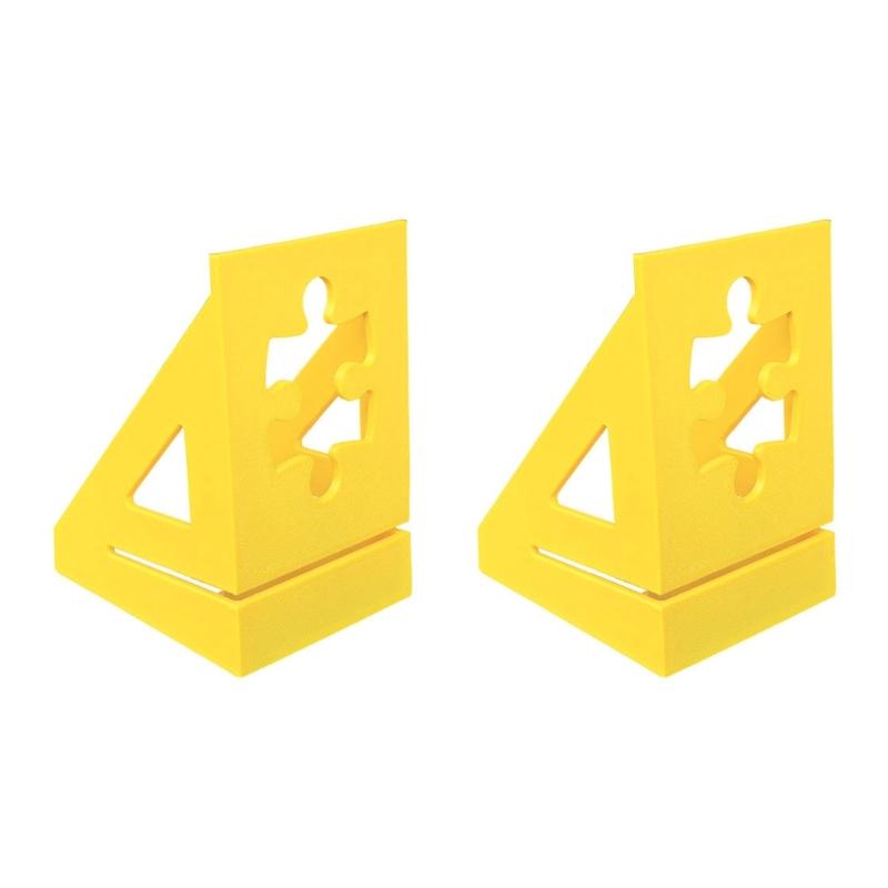 High Strength Plastic Puzzles Table Stand With Quick Setups Folds Flat For Storage For Family Activity And Projects жёлтый