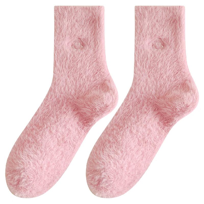 Miiow 3 Pairs Women's Mink Velvet Socks Autumn Winter Thickened Warm Mid-Calf Floor Socks Postpartum Maternity Socks