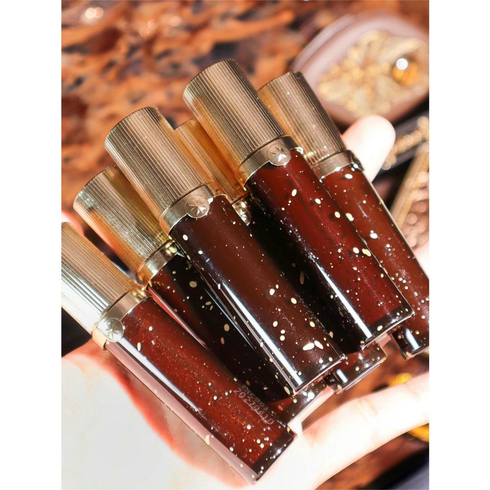 Lip Girlcult Gold Digger Series Cosmetic Mirror Lipstick Glaze Non-Stick Gloss Stick Cup Long-lasting Glitter Beauty Makeup, 1 Option 1