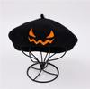 Vintage Plain Beret Cap For Women  French Artist  Chapeau Femme Wool Winter  Hats Solid Color Halloween Embroidery Pumpkin Hat