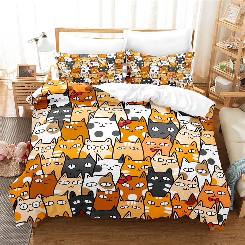 Colorful Animal Duvet Cover Set Fashion Bedding Set Lovers Linen Queen Bed Boy Girl Comforter Cover Set Children Bedding Set