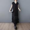 Sleeveless Plus Size Black Vintage New In Dresses for Women Casual Loose Long Summer Dress